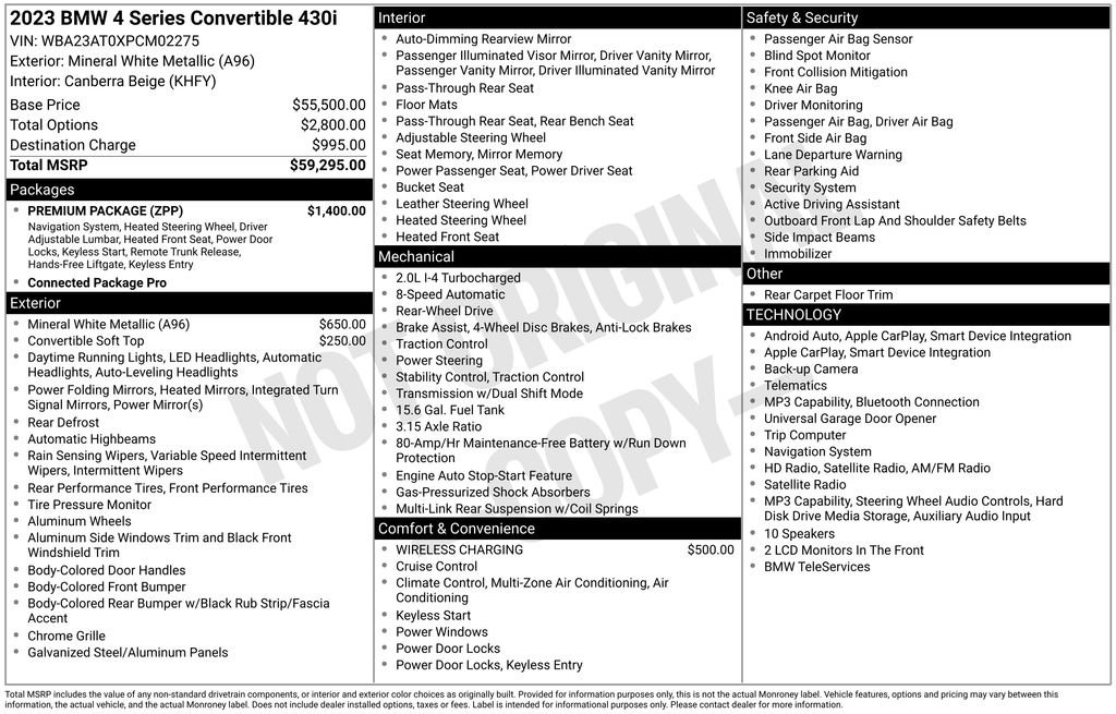 bmw 4 series 2023 WBA23AT0XPCM02275 image bmw 4 series 2023 WBA23AT0XPCM02275 image